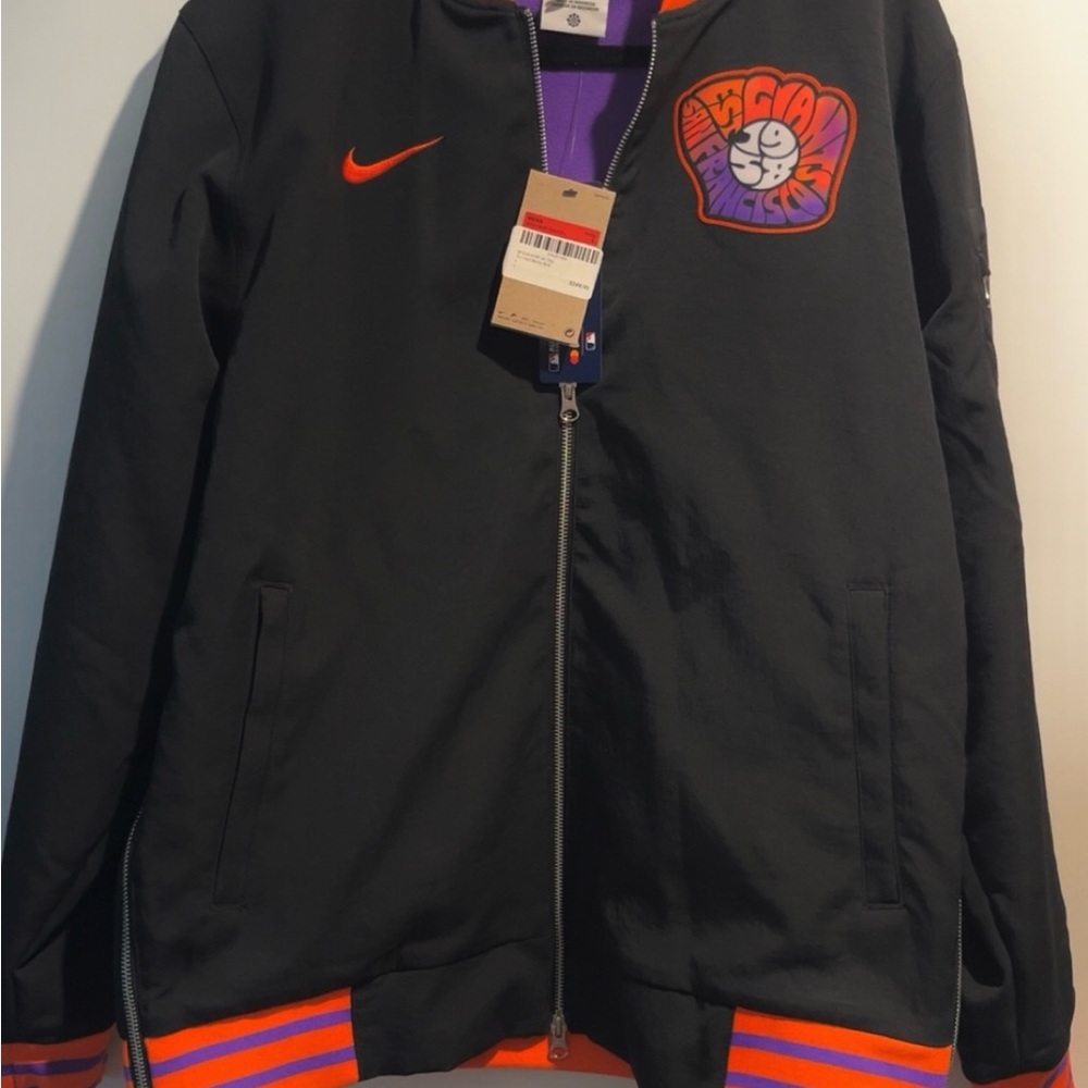 Nike Black Jacket with Orange and Purple Details
